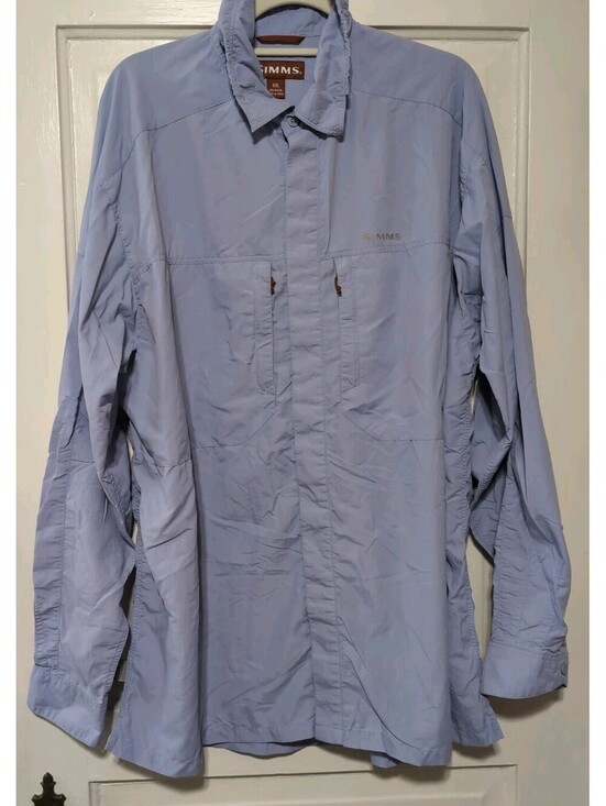 Simms Other - SIMMS Light Blue Fishing Shirt No Fly Zone UPF 50 Long-Sleeve Men's XXL(1419)B